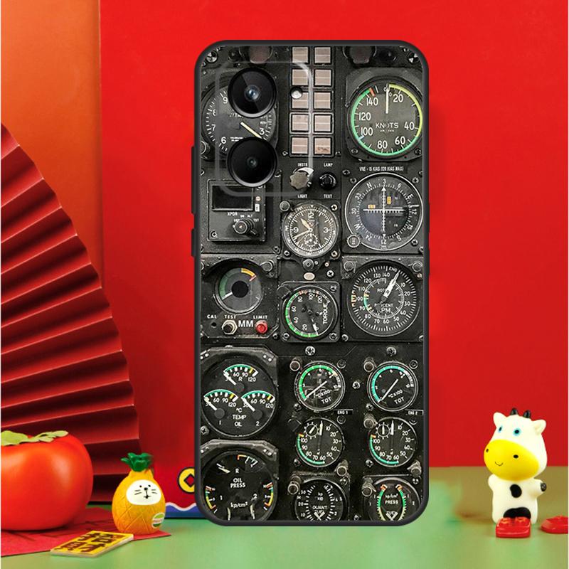 

Aircraft Cockpit Dashboard For Realme 12 10 9 11 Pro Plus GT5 GT Neo 6 C53 C51 C35 C33 C30 C25s C21Y C31 C67 C55 Case Realme C30