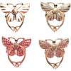 4Pcs Butterfly Cell Phone Ring Stand Holder Colorful Cute Pattern Painted Rotating Metal Buckle Tablet Finger Ring Kickstand for All Phones Tablets
