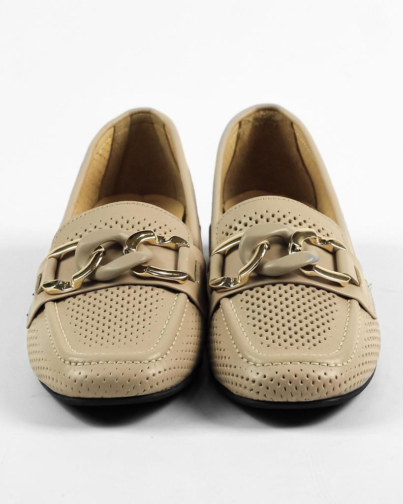Туфли перфорированные Evromoda 805241 36 Бежевый кожа