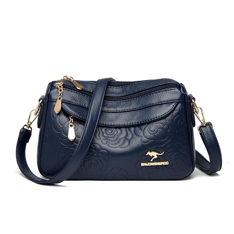 Women's Bag New Shoulder Crossbody Bag Medium Mother Bag Women's Diagonal Straddle Soft Leather Bag