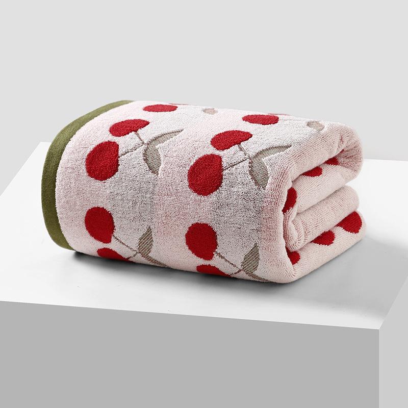 Colorful Polka Dot 100% Cotton Couples' Face Towel, Zero-Twist Yarn-Dyed, Thickened 110g, 35x75cm
