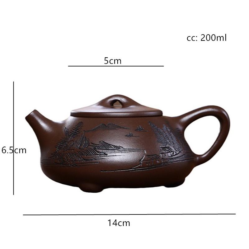 

Мастерская ручная работа Исинские чайники из фиолетовой глины Сырая руда Чжу Ни Камень Ложка Чайник с шаровым фильтром Чайник Цзыша Чайный сервиз Аксессуары