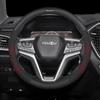 For ISUZU D-MAX V-CROSS Mu-X TAGA Carbon Fiber Suede Microfiber Leather Anti-slip Car Steering Wheel Cover Auto Accessories
