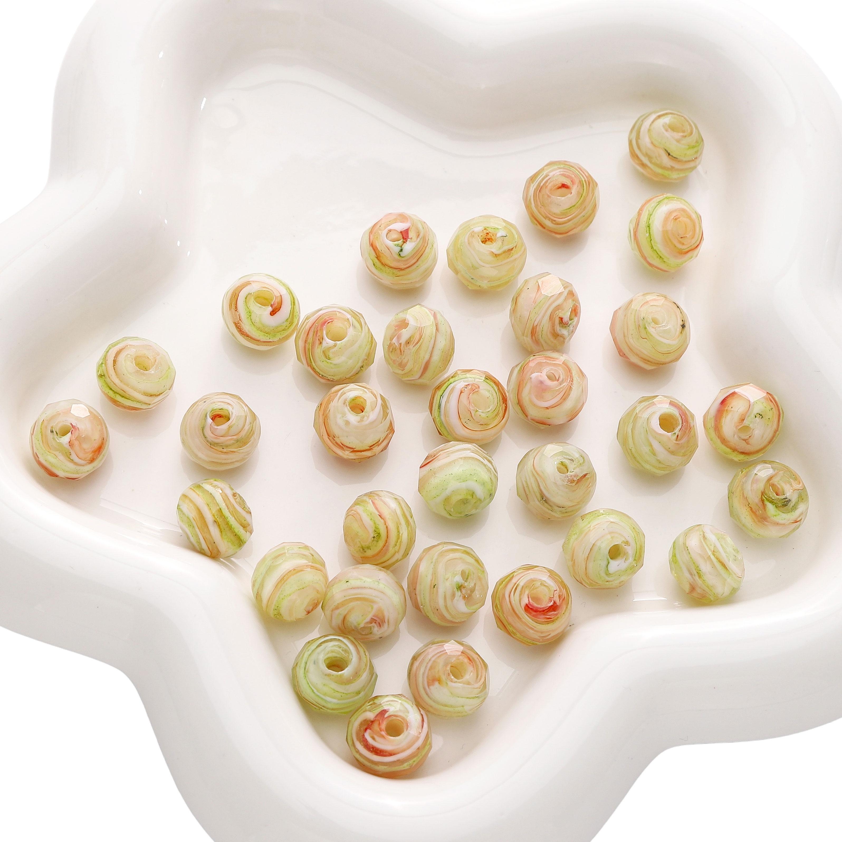 

12x10мм Граненые Стеклянные Бусины Плоские Круглые Разделительные Рассыпные Бусины для DIY Браслетов Ожерелий Изготовления Ювелирных Изделий 01