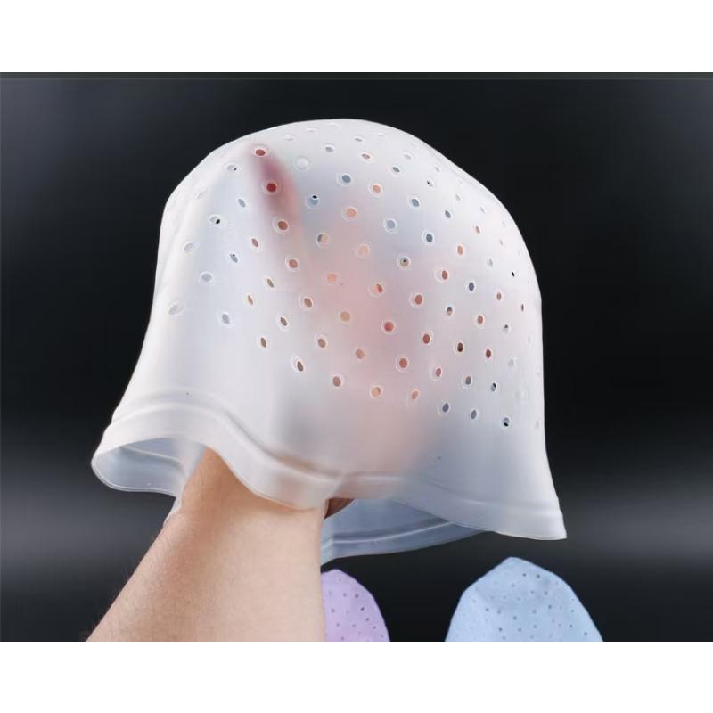 Silicone Highlighting Cap for Hair Coloring - Pre-Punched Holes, Reusable & Durable Hair Dye Tool for Balayage & Hair Treatment (Home/Salon Use)