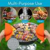 2 Piece Thermal Protective Oven Mitts Food Grade Silicone Gloves for Outdoor Cooking and Baking Grilling Potectors