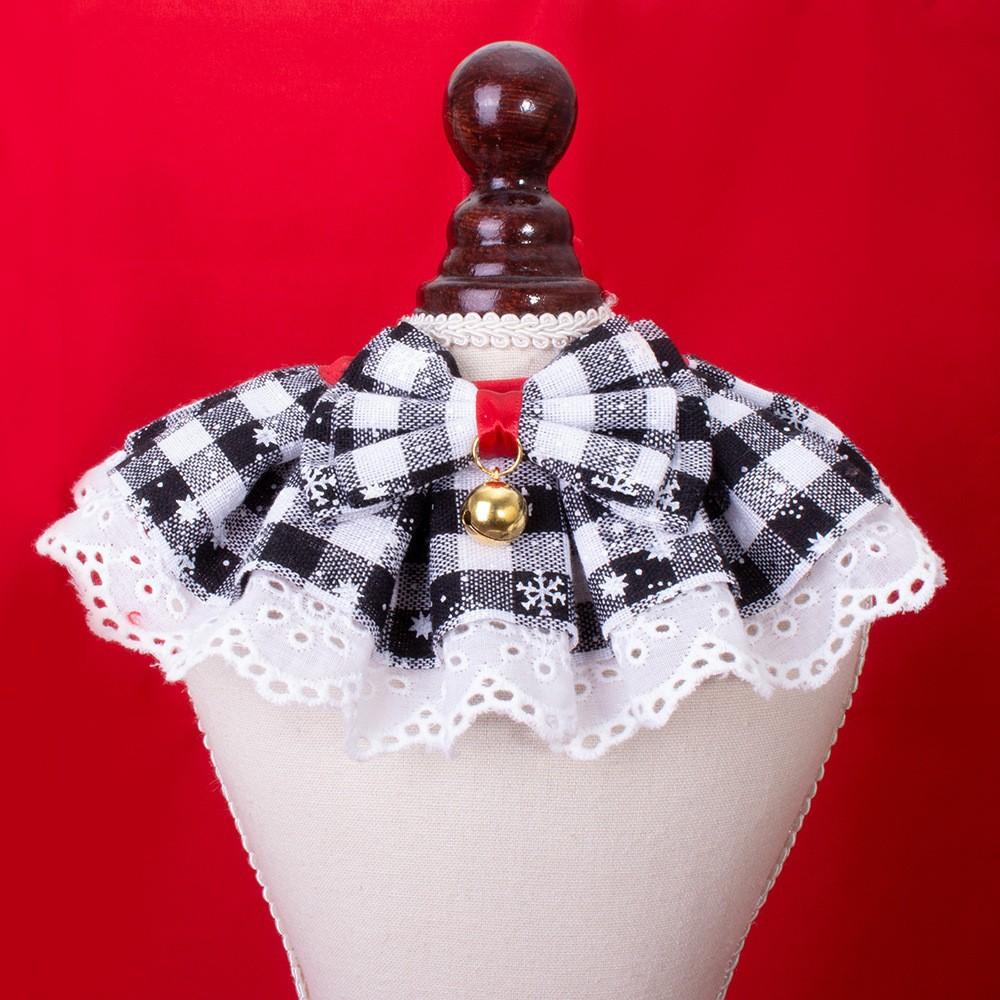 Cute Lace Pet Christmas Bow Bib Drool Scarf Christmas Pet Drool Bib Collar Cat Dog Decorative Bow Tie