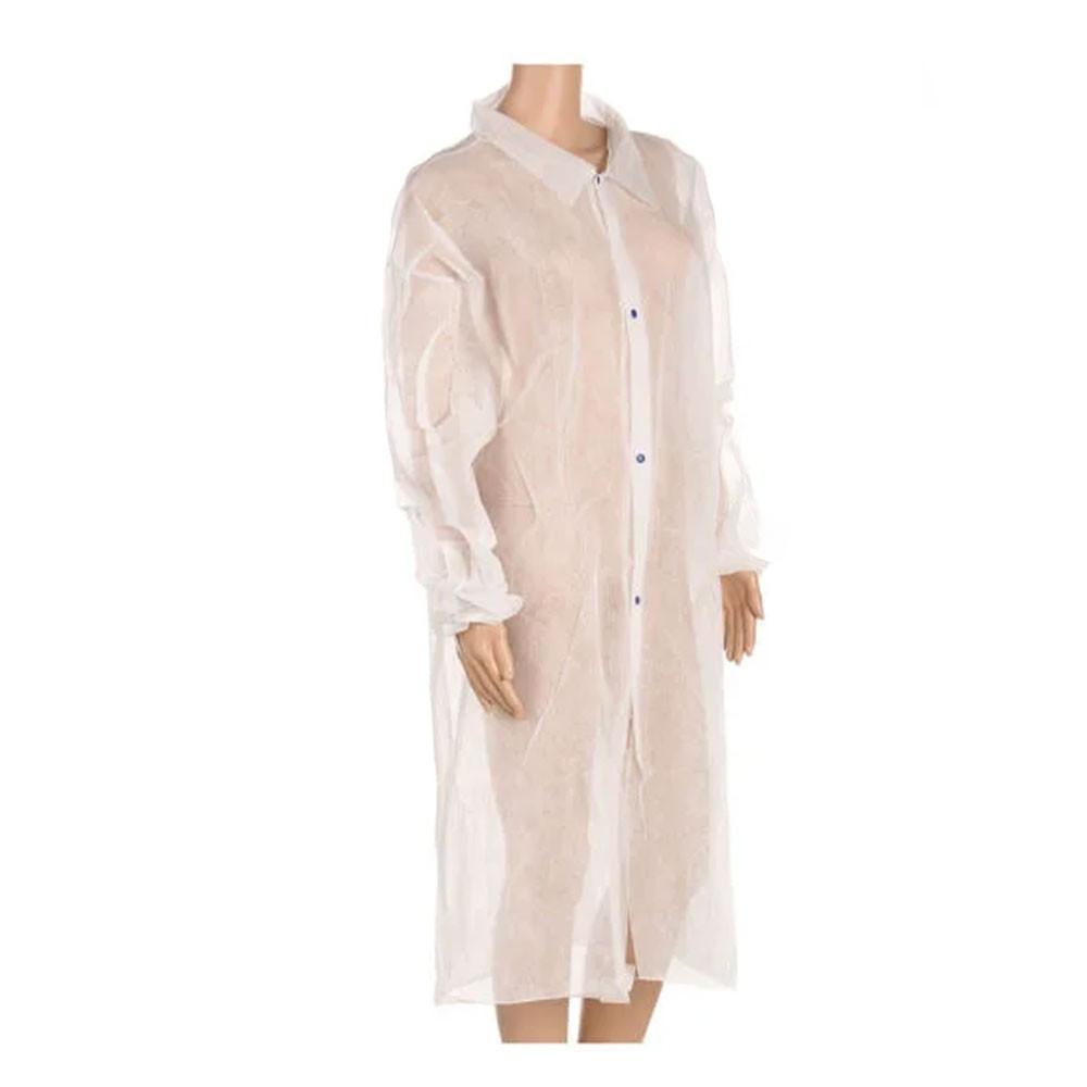 Disposable Apron White With Snaps (Non-woven 22G) 1 Piece