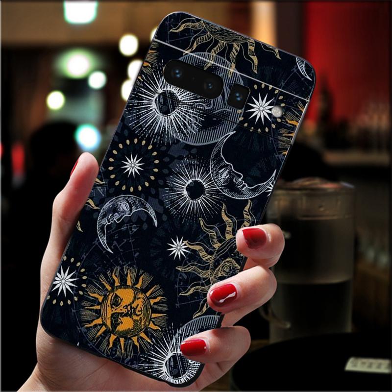 Phone Case For Google Pixel 10 Pro XL 9 Pro XL 9A 8 7 6 Pro Pixel 8A 7A 6A Pixel 8 7 6 5 Witches moon Tarot Mystery Totem