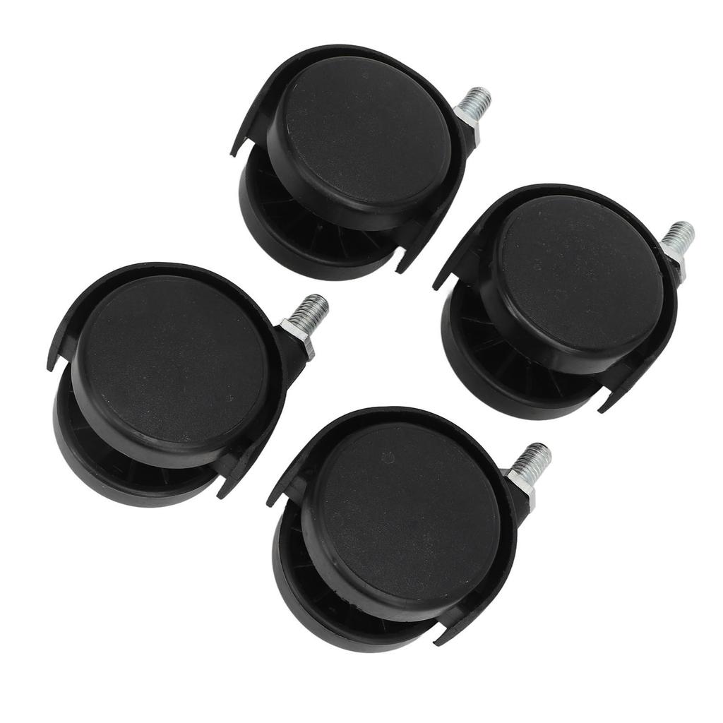4pcs Swivel Caster Wheels 360 Degree Rolling Uniform Force Double Wheel Design Caster Wheels for Desks Cabinets Shelves