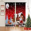 Tende Finestra Calzini di Natale Pupazzo di Neve Babbo Natale Stampate Tende Camera da Letto Soggiorno Decorazioni Festa di Capodanno Tende
