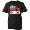 London Souvenir Tshirt Unisexs Black Retro Cotton Graphic Bus Big Ben Uk City Top