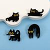 Cute Big Eyes Black Cat Enamel Pin Kawaii Kitty Cartoon Animal Brooches Lapel Backpack Badge Funny Jewelry Gifts For Friends