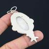 Natural Scolecite Gemstone Pendant Flower 925 Sterling Silver Jewelry For Girls