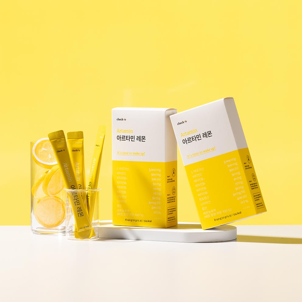 Check O Artamin Lemon Arginine High Content Vitality Vitamin, Lemon Flavor