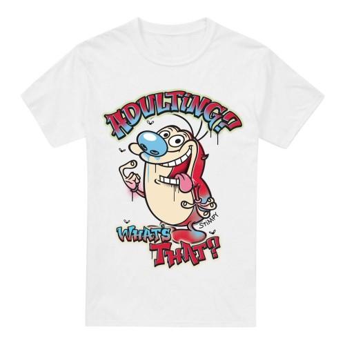 Ren & Stimpy Mens Adulting Whats That? T-Shirt