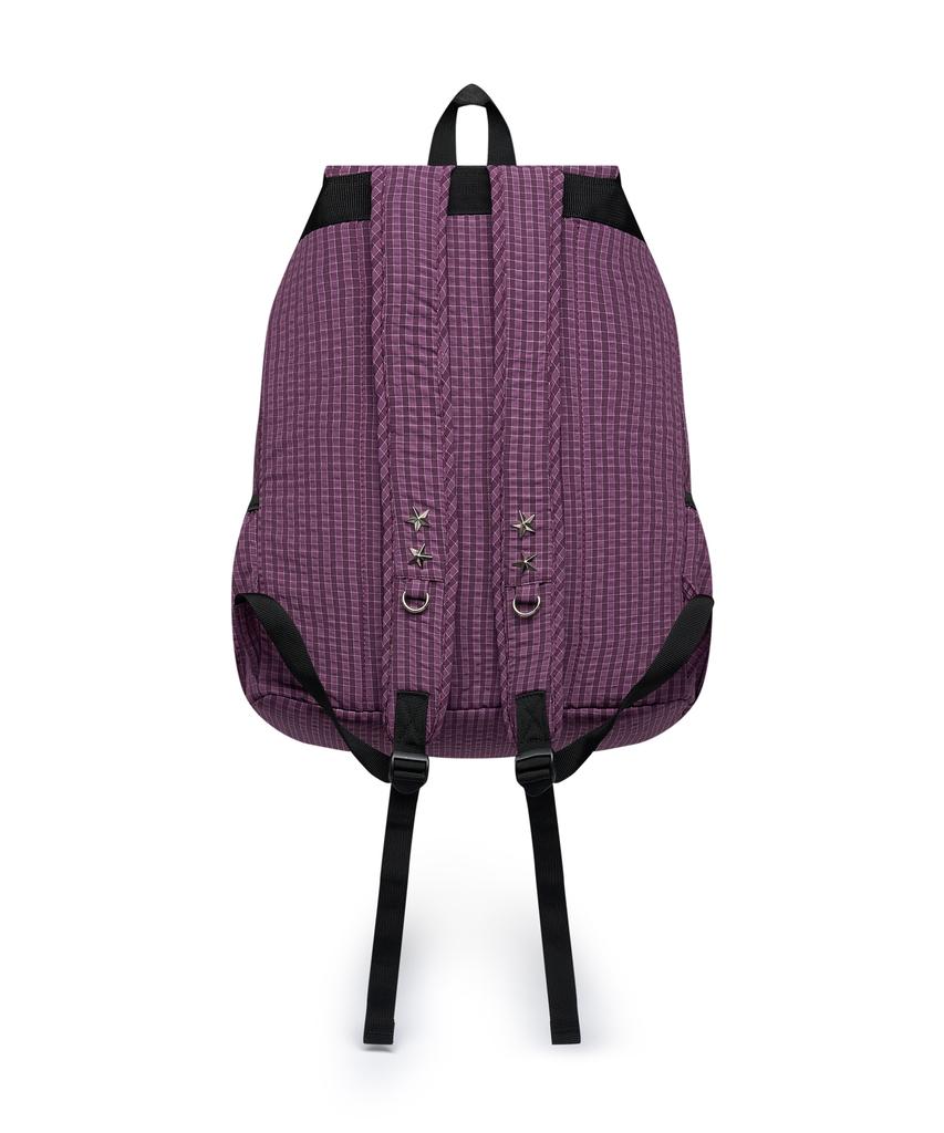 Losers Club Check Star Stud Backpack Purple