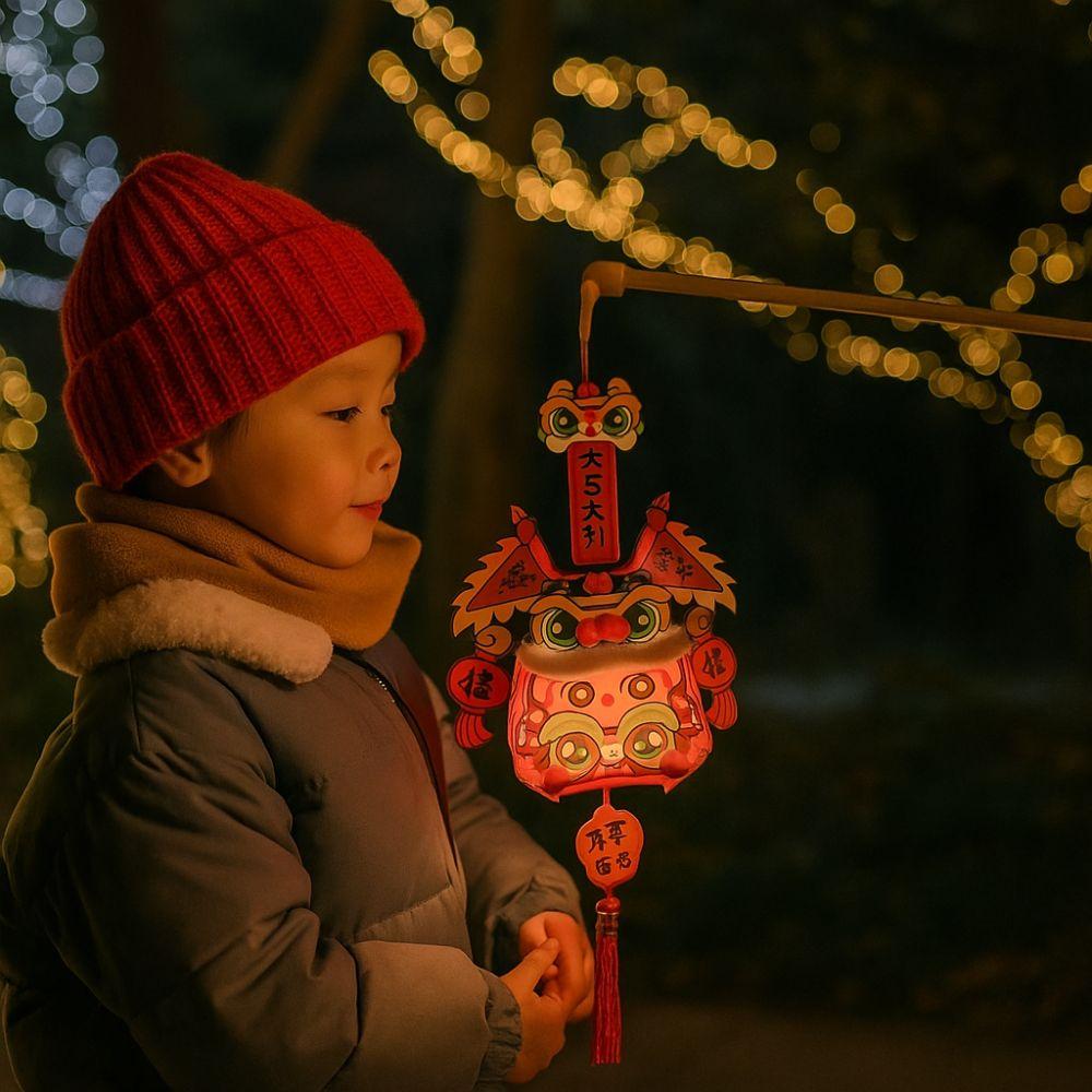 Chinese Style Portable Rabbit Lantern Handmade Handheld Rabbit Lantern  School Project
