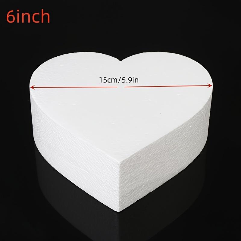 4/6/8 Inch Heart Shaped Polystyrene Foam Sugar Craft Dummy Party DIY Practice Model Cake Foam Mold Kitchen Accessories Decoratio