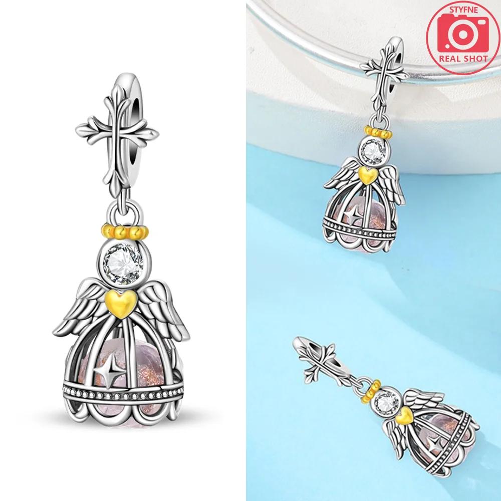 Charms Copper Original Red Cherry Girl Polka Dot Matryoshka Bow Beads Fit Bracelet Jewelry Women Making Diy Gift Accessory