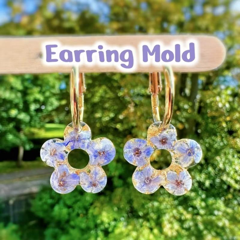 3D Flower Earring Mold For Handmade Earrings And Pendants Made Of Premium Silicone Crafting Tool