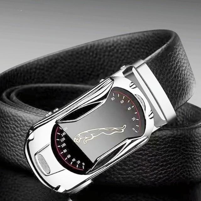 Men's Automatic Alloy Belt Buckle - 'When Luck Comes' Design