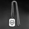 Moderne Wolfskopf Tier Hundemarke Edelstahl Anhänger Halskette für Damen Herren Silberfarbe Biker Kette Halsketten Schmuck Geschenk