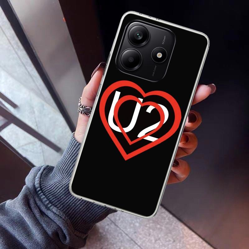 Band U-U2 Rock Phone Case For Xiaomi Redmi Note 10 11 12 13 14 15 Pro Plus 11S 12S 14S 11T 11E 10S Soft TPU Back Cover Redmi Not