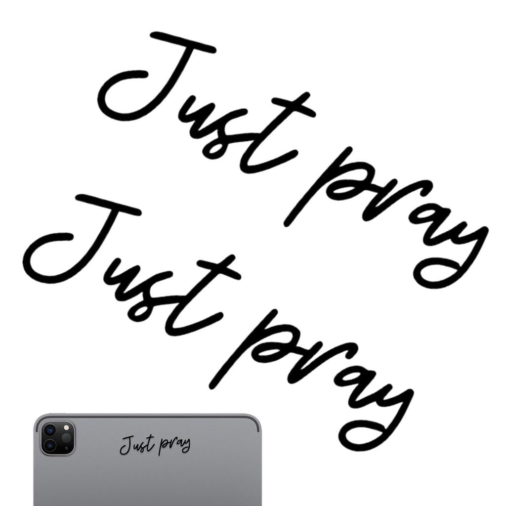 Car Mirrors Stickers Affirmation Reminder Just Pray - Multi-Purpose Decal For Side View Mirrors,