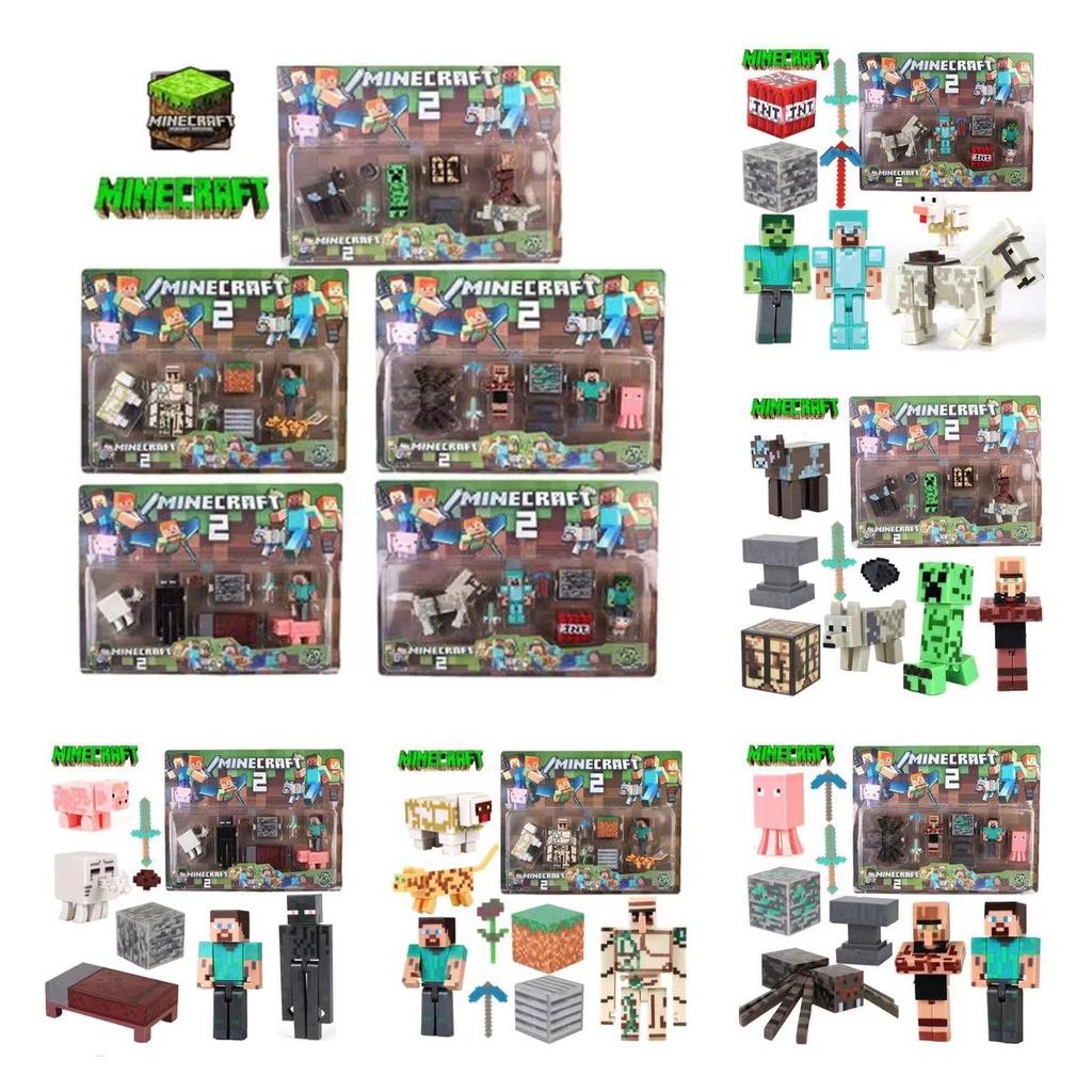 Minecraft Creeper Building Block Cake Decorations For Birthday Parties Premium Quality Plastic Figurines