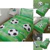 Soccer Bedding Set With Flannel Material For Modern Bedroom Decor