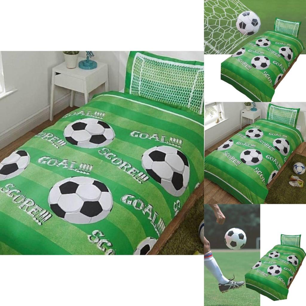 Soccer Bedding Set With Flannel Material For Modern Bedroom Decor