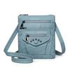 Women's Soft Leather Shoulder Bag Multi-Layer Crossbody Bag