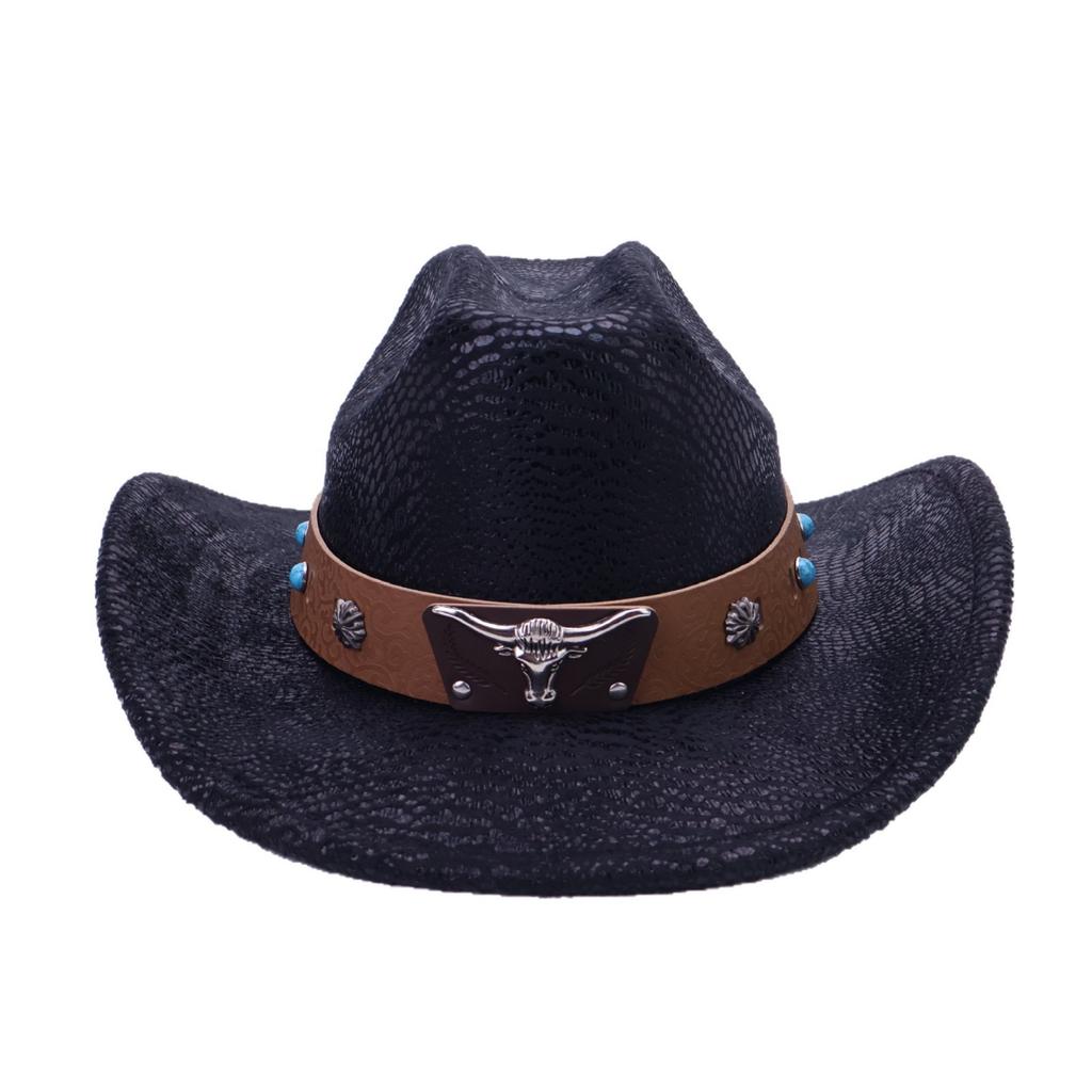 New Snake Pattern Tibetan Jazz Hat Spring and Autumn New Old Western Cowboy Hat Retro Big Brim Top Hat