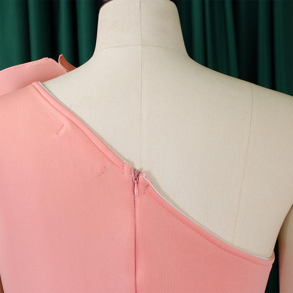 Sexy High Waist Pleated Off Shoulder Evening Dress for Plus Size Women Summer Party Gown