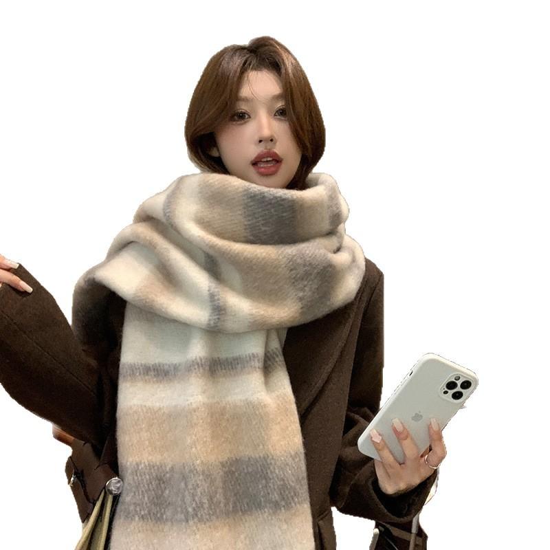 Maillard Premium Atmosphere Scarf Women's Winter New Korean Version Versatile Thickened Mahai Plush Scarf Autumn