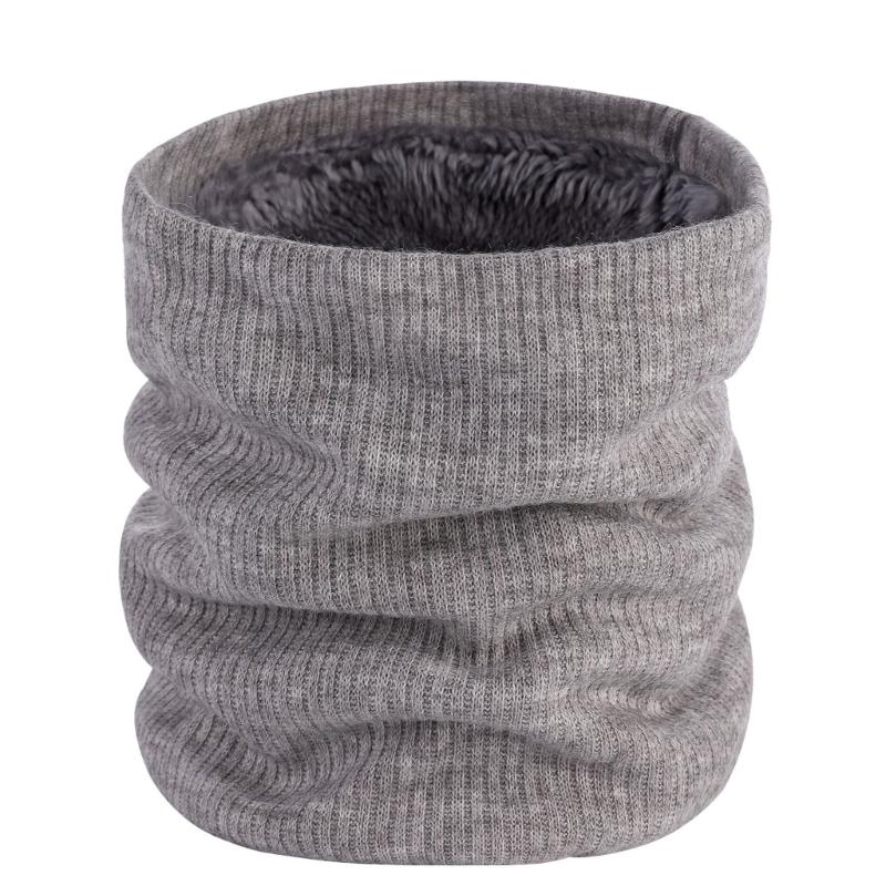 Fashion Knitted Neck Warmer with Thermals Thicken Lined Windproof Neck Scarf Neck Gaiter Face Cover for Men Women