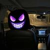 Polyester Seat Covers 2Pcs Spooky Car Headrest Covers, Cartoon Evil Face Auto Protectors, Elastic Protectors for Cars Trucks SUVs Easy