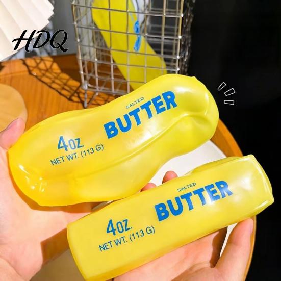 Office Desk Stress Toys Shapeable Butter Stick Squeeze Toy, No Rebound Relief Stretchy Toy Bar Soft Shaped Fidget for Relaxation Tool