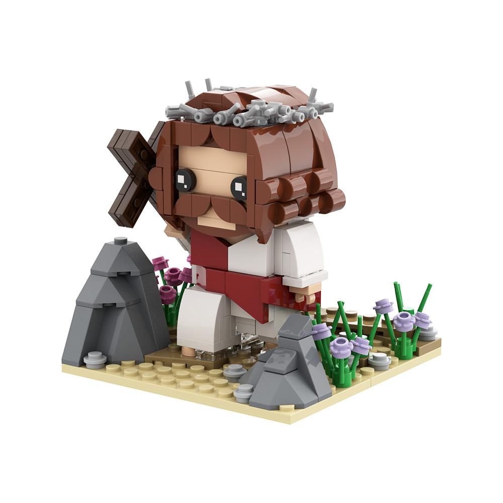 Gobricks MOC Christianity God Shepherd Jesus Bricks Crucifixion of Jesus Rode the Donkey into Jerusalem Building Blocks Toy Gift