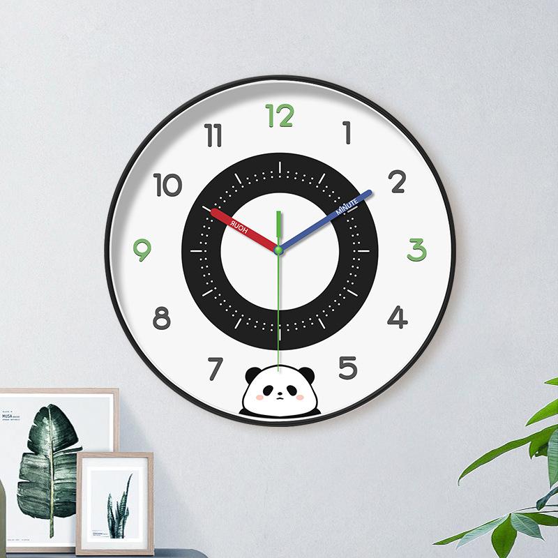 10-Zoll 25cm Tier Cartoon Kinder Wanduhr Wohnzimmer Schlafzimmer Wanduhr Kreative Stille Uhr Tisch