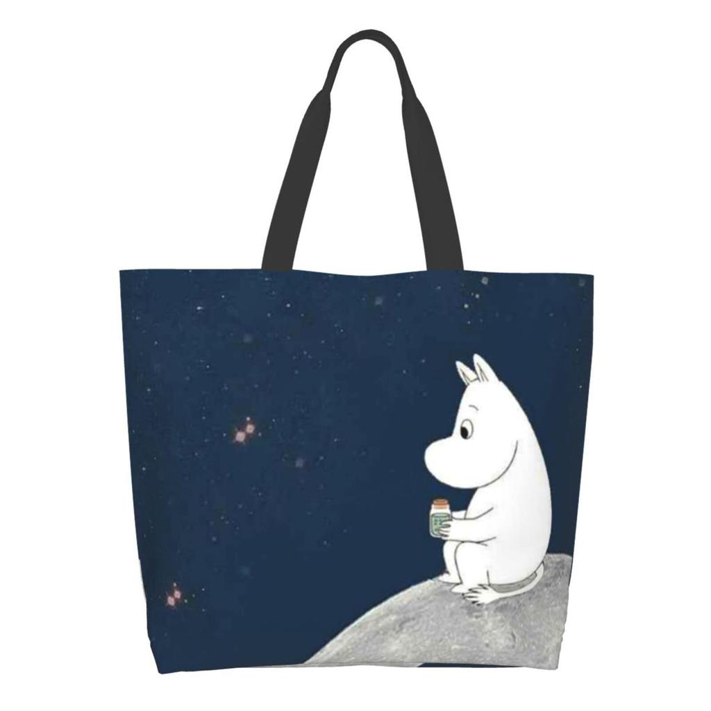 JMI Mumin Tote Stor Brun Lättviktig och 50 cm Bred x 40 cm 15 cm Tjock Väska, Kapacitet, Dam, Polyester, Hållbar, Hög,