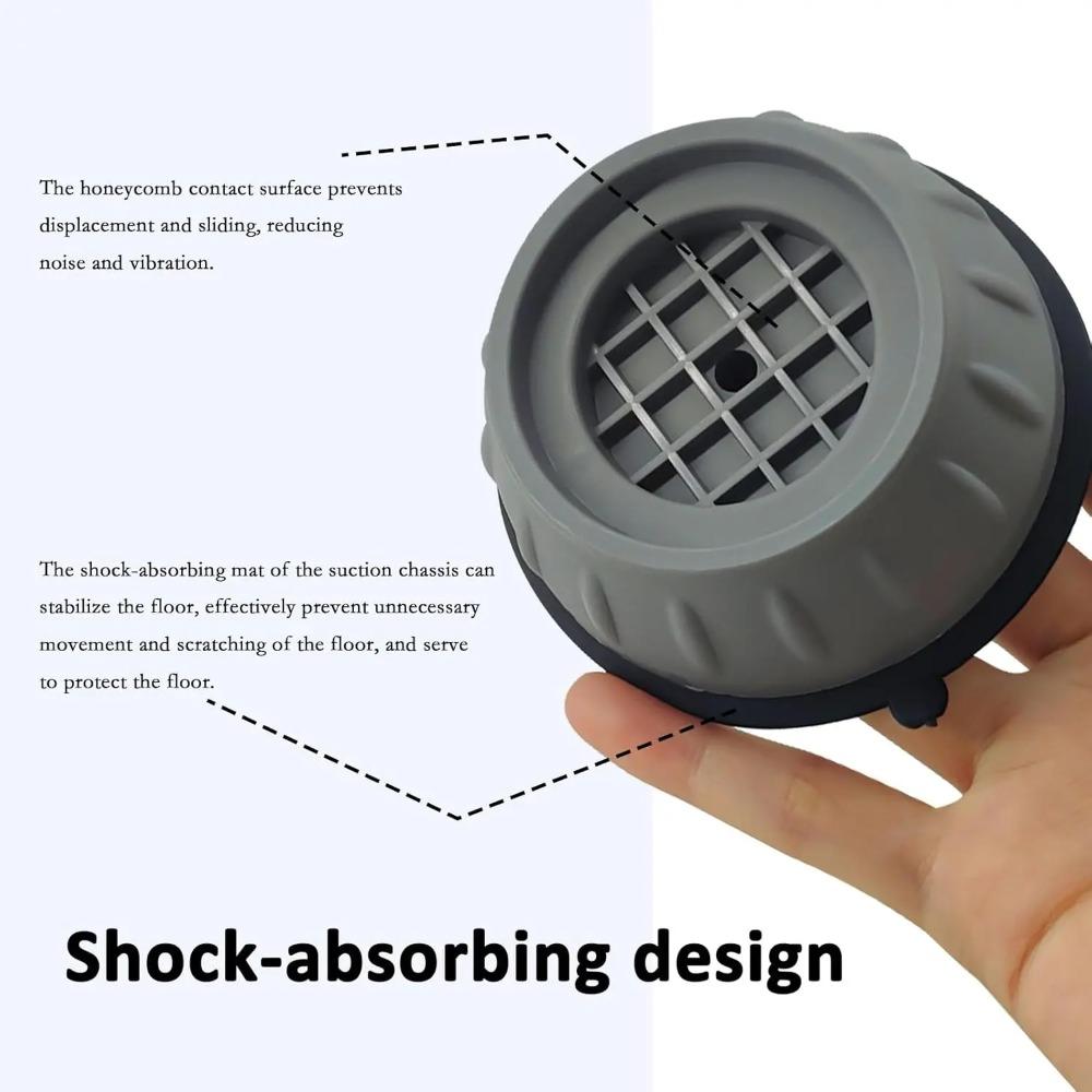 4Pcs Washer Vibration Dampening Pads Anti Slip Shock Absorber Feet Reduce Noise & Walking Stabilizer for Washing Machine Dryer