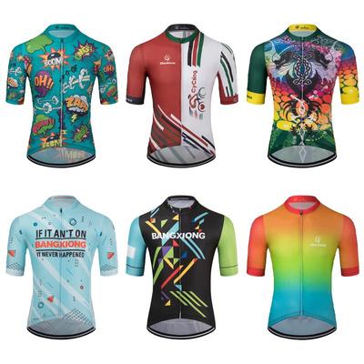 2023 New Short Sleeve Cycling Suit High Elasticity Quick Drying Road Bike Men's Summer Breathable Top