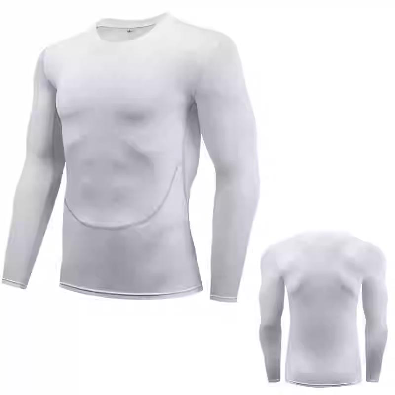 Herren Herbst/Winter Basketball Langarm Fitness Tights - Atmungsaktive, Hochelastische Basisschicht zum Laufen und für Sport