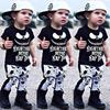 Adorable Halloween Baby Boy Girl Cotton Top T-shirt With Stripe Long Pants Set