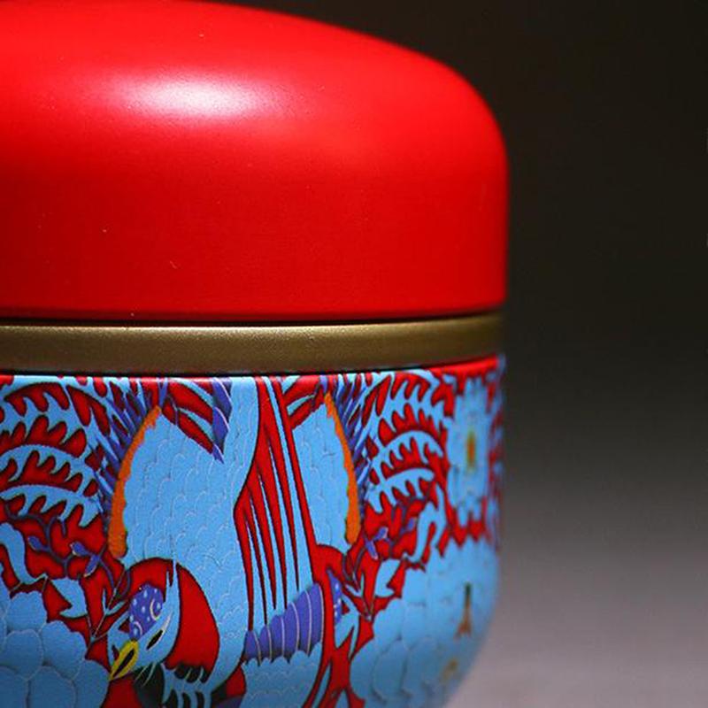 Mini Exquisite Prints Tea Tin Double Cover Tea Storage Container Portable Chinese Style Tea Can Universal Home Kandy Spices Can