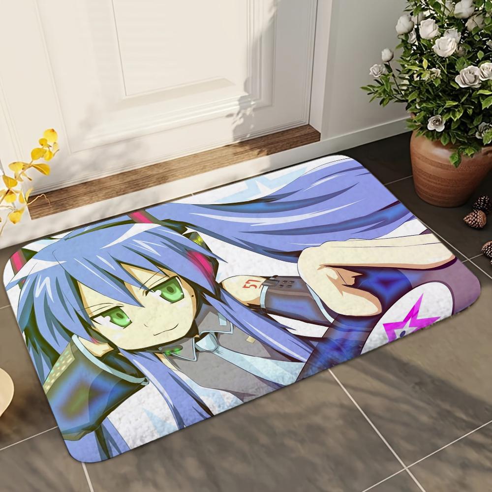 1pc Anime Lucky Star Bathroom Absorbent Mats Anti-Slip Mats Home Decor Supplies Carpets Home Kitchen Floor Mats