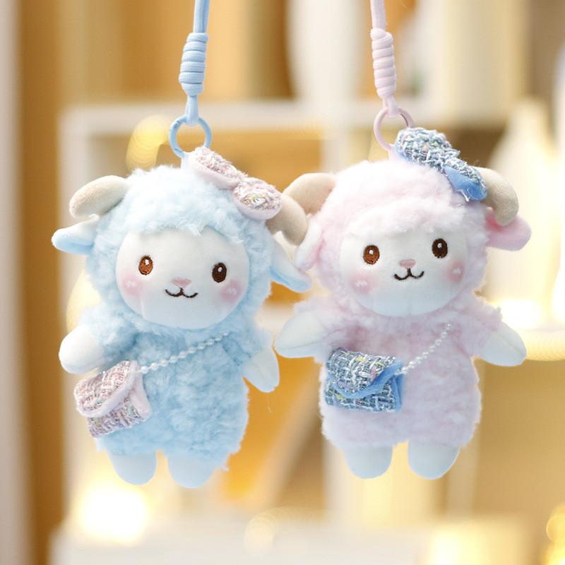 Plush Sheep Keychain Cute Animal Doll For Girls And Boys Backpack Decor