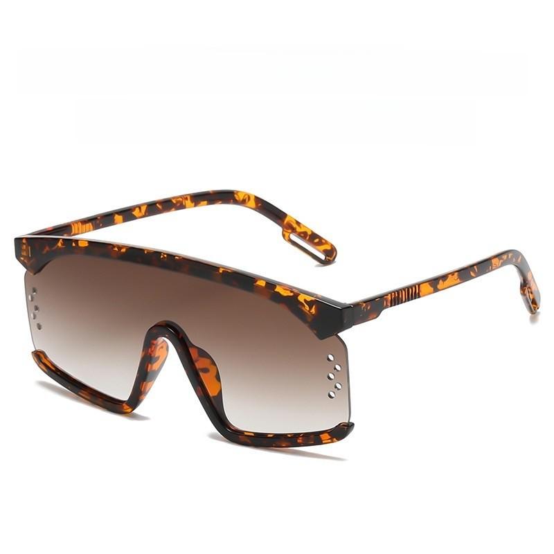 Vintage Retro Large Frame Sunglasses With Gradient Ocean Lenses For Women Summer Fashion